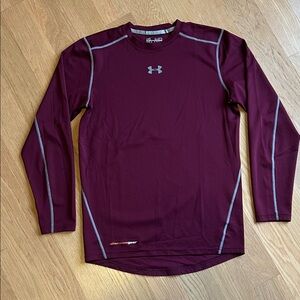 Under Armour Men's Burgundy Long Sleeve Tee
